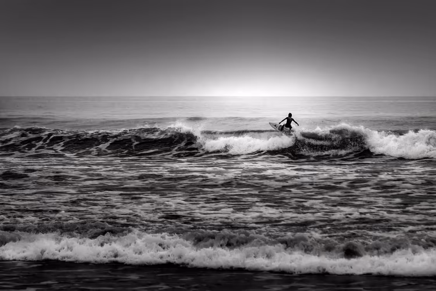 Flying over the wave