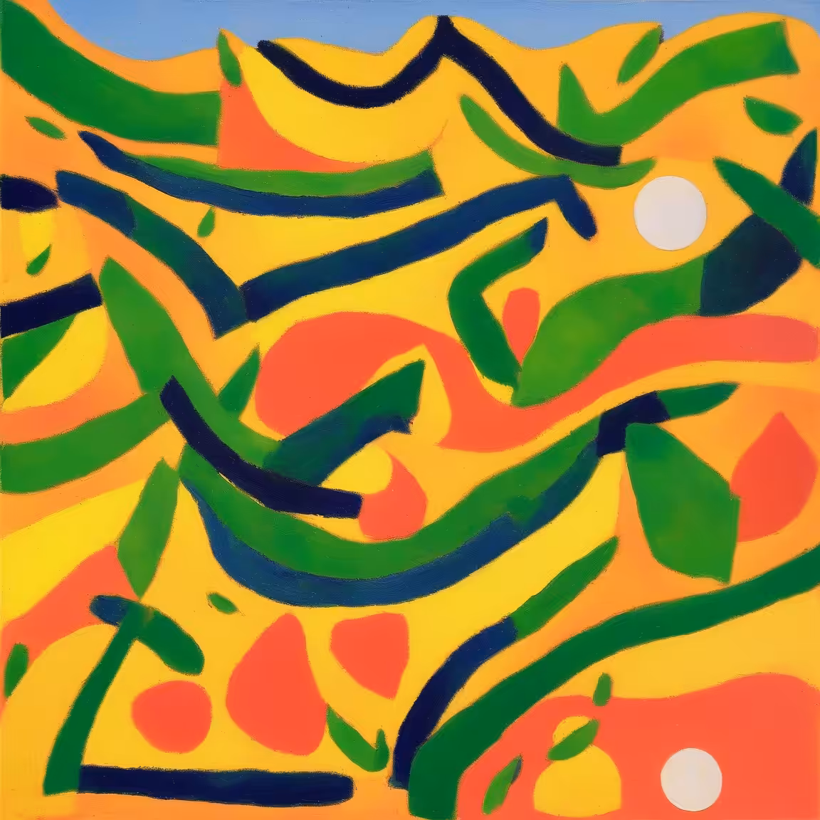 Elemental effortless study of semi-abstract natural landscapes #42