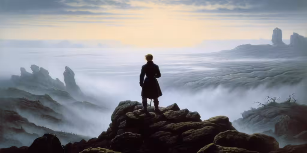 Caspar David Friedrich - Wanderer above the Sea of Fog