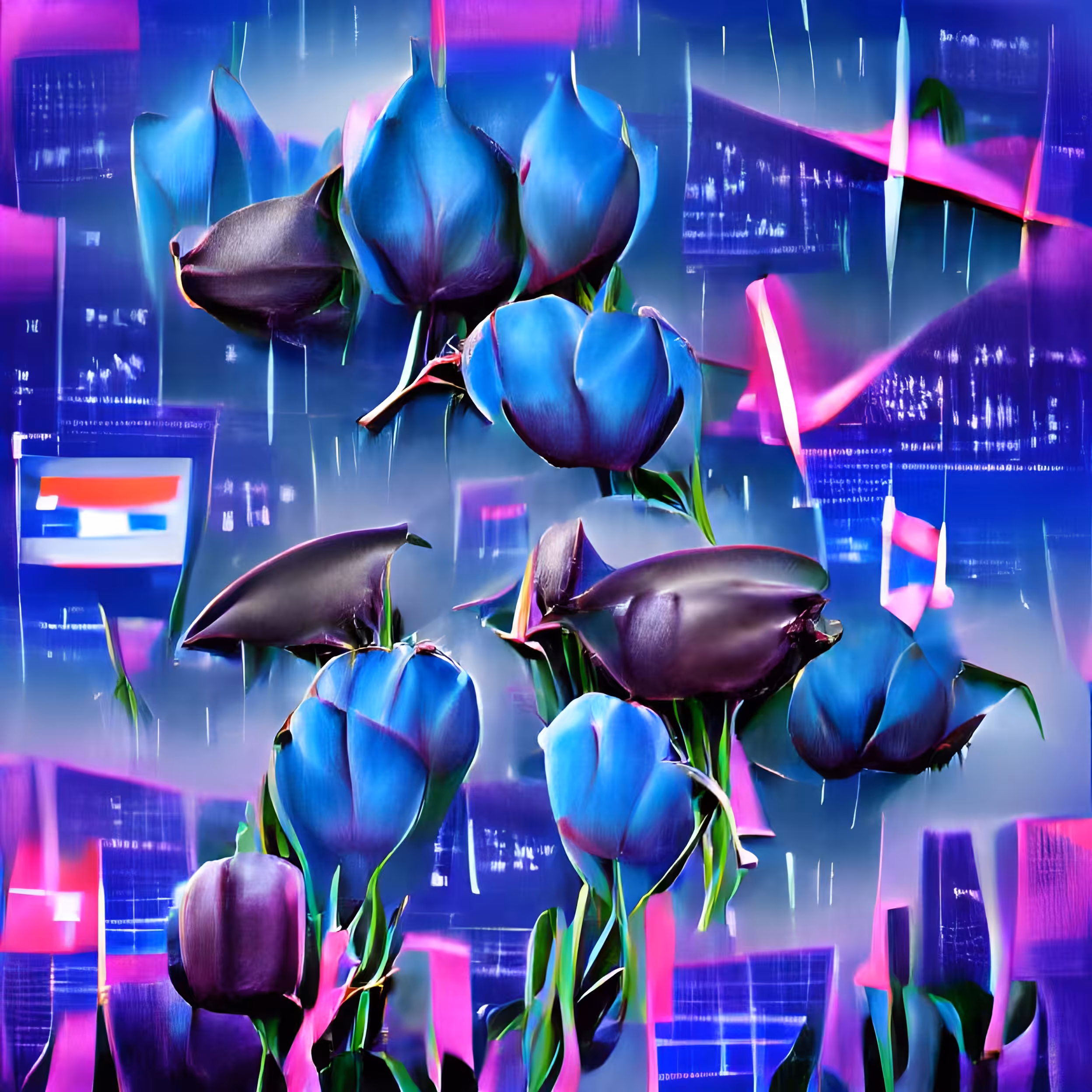 yearning for u & blue tulips
