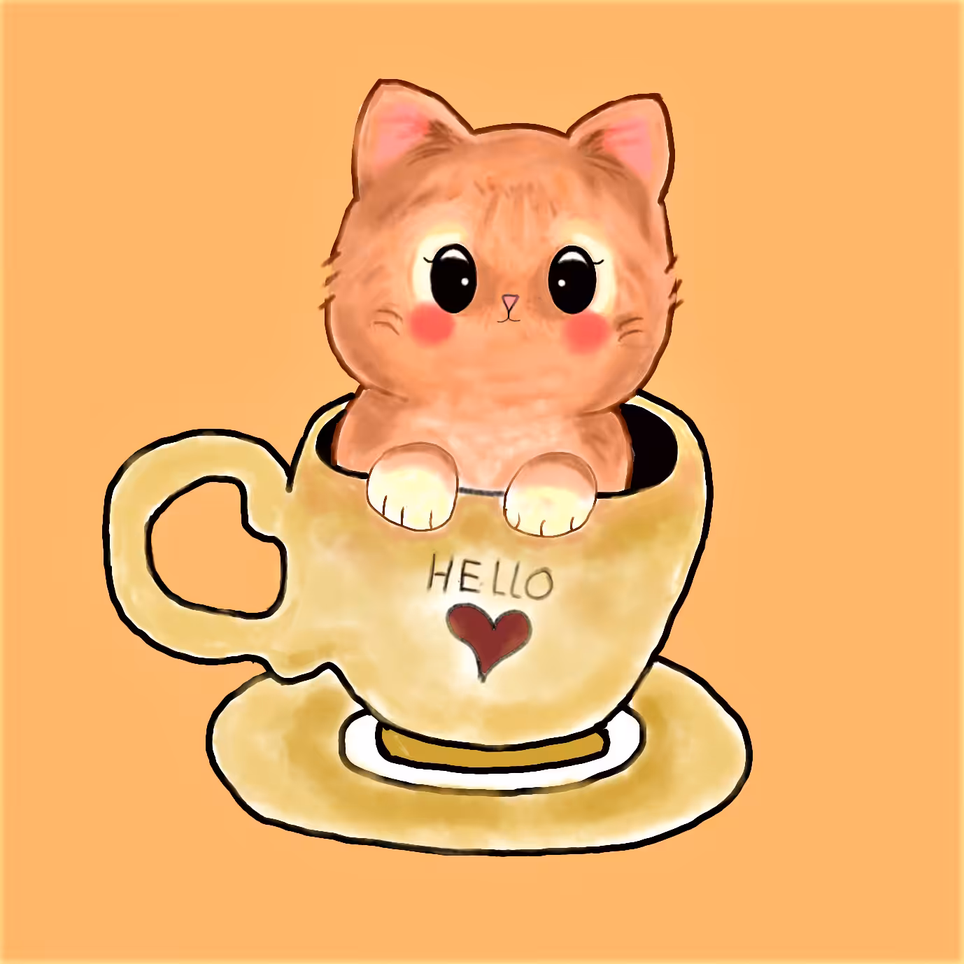 Kitty in cup