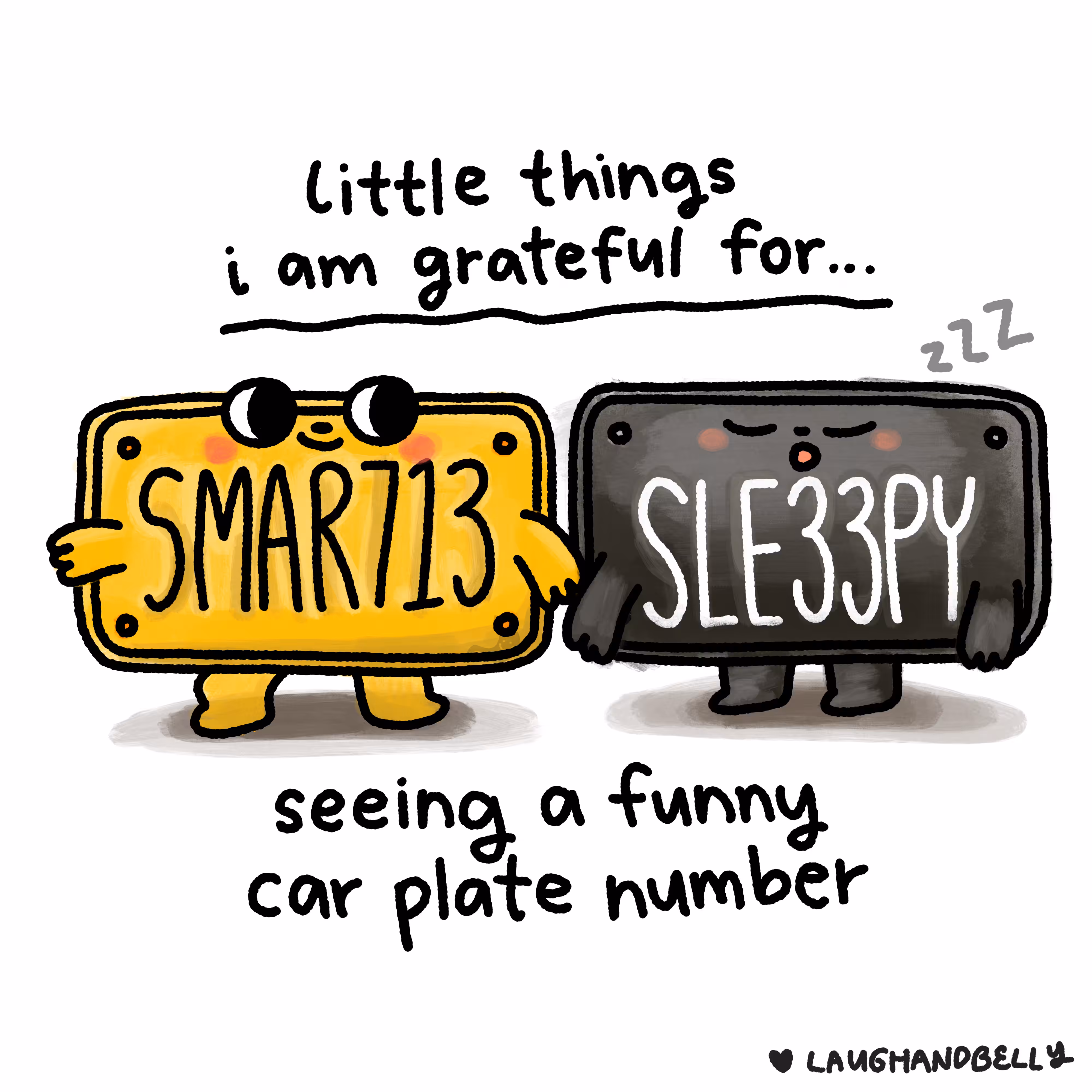little things i am grateful for: Seeing a funny car plate number