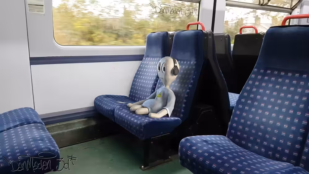 Alien on Train Series: Alien Bop 04