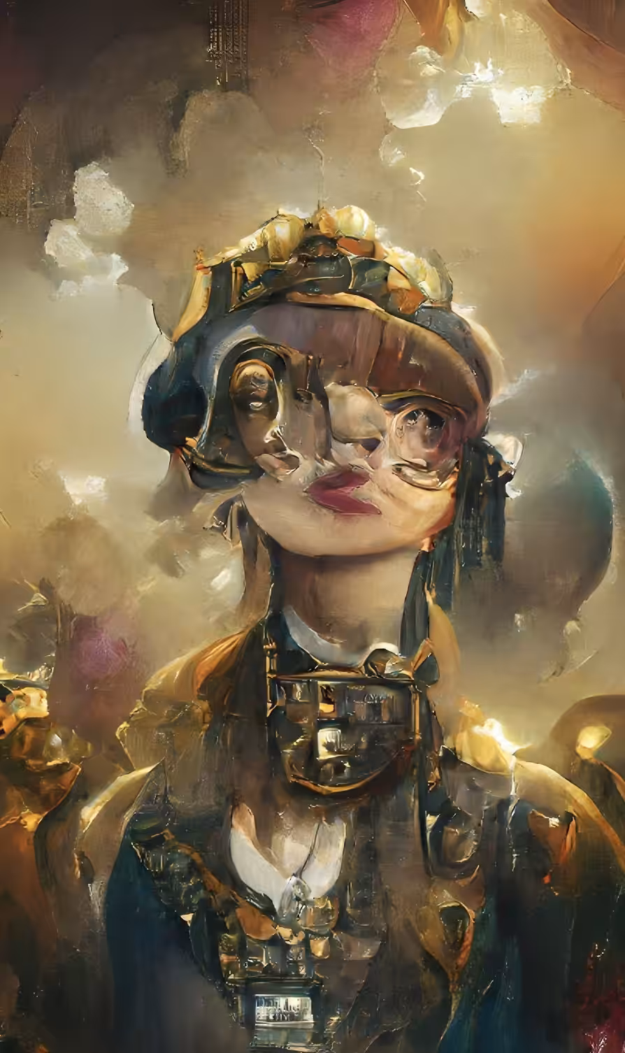 AI programmed Portrait of Singer FiFi Rong while becoming famous
