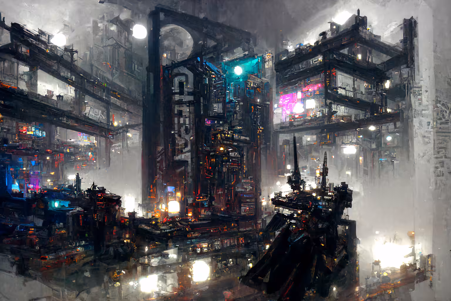 Cyberpunk Skyline 1