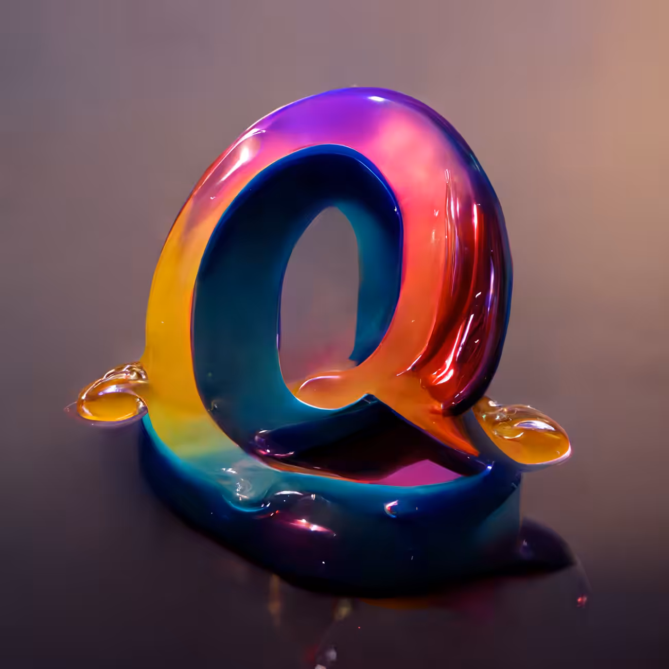 Shiny Liquid Alphabet Series - Q
