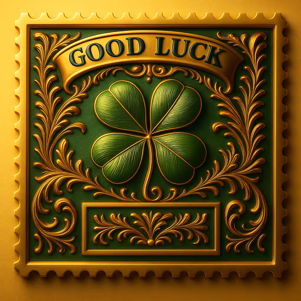 Four-Leaf Clover – Good Luck Stamps