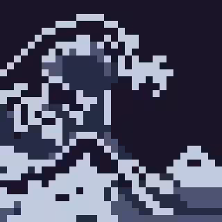 Blitmap: #323 - Wave Night Moon