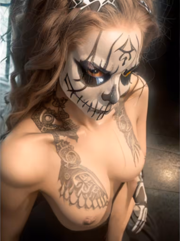 NakedNFTGirl: Skeleton 