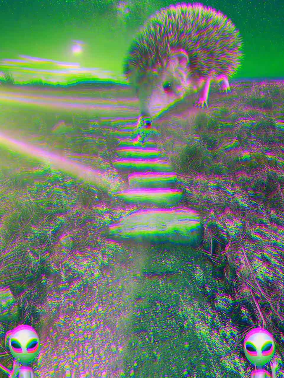 Hedgehog planet, astro intruders.