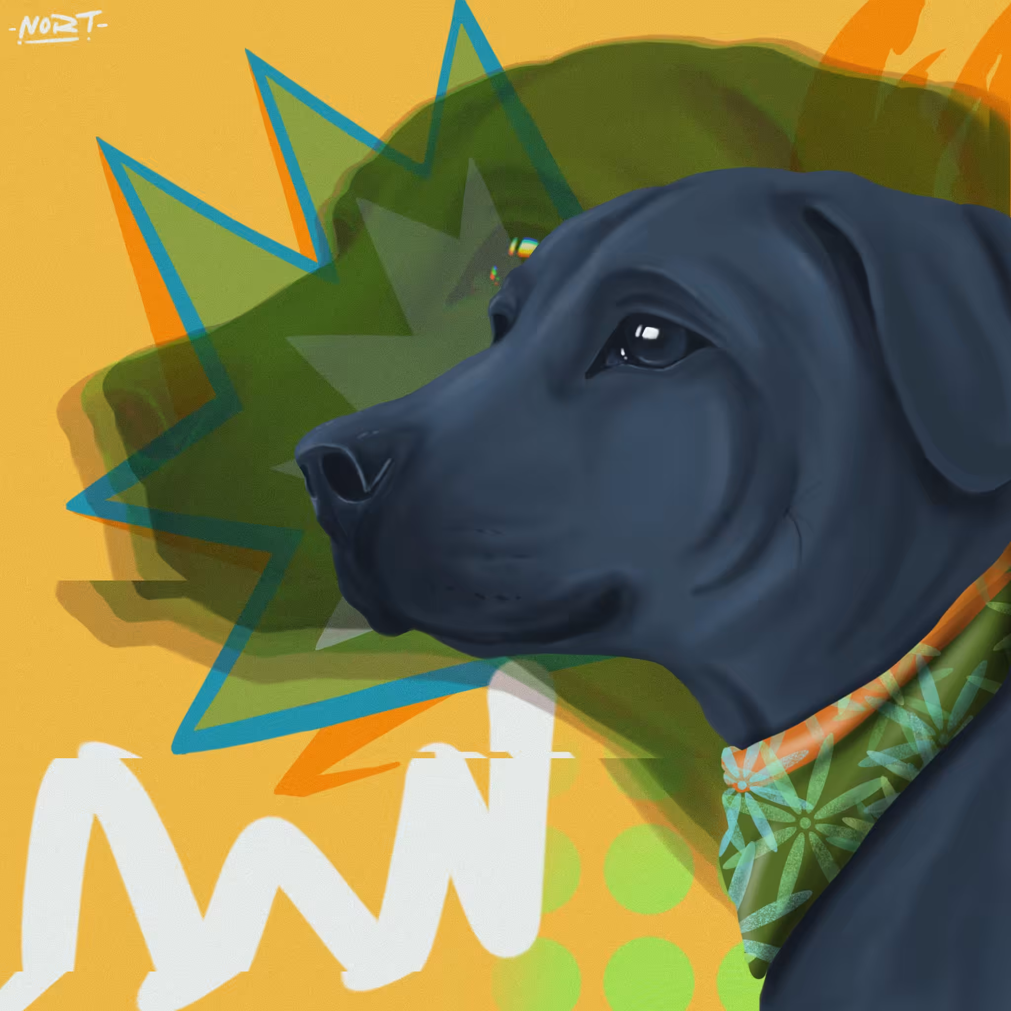 Dogital Green&yellow