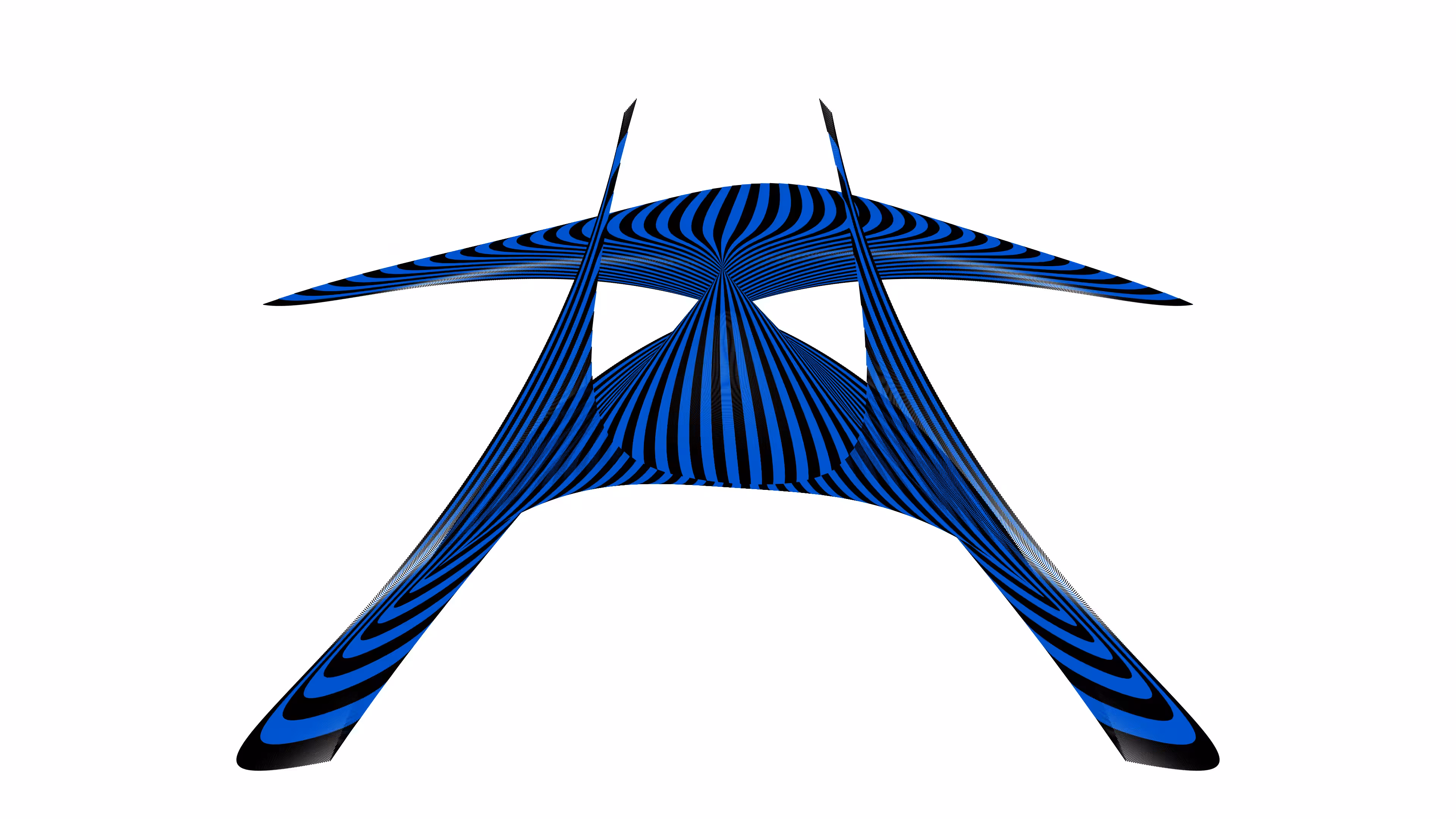 asymmetrical zebraic creature, #3 in a series of 5