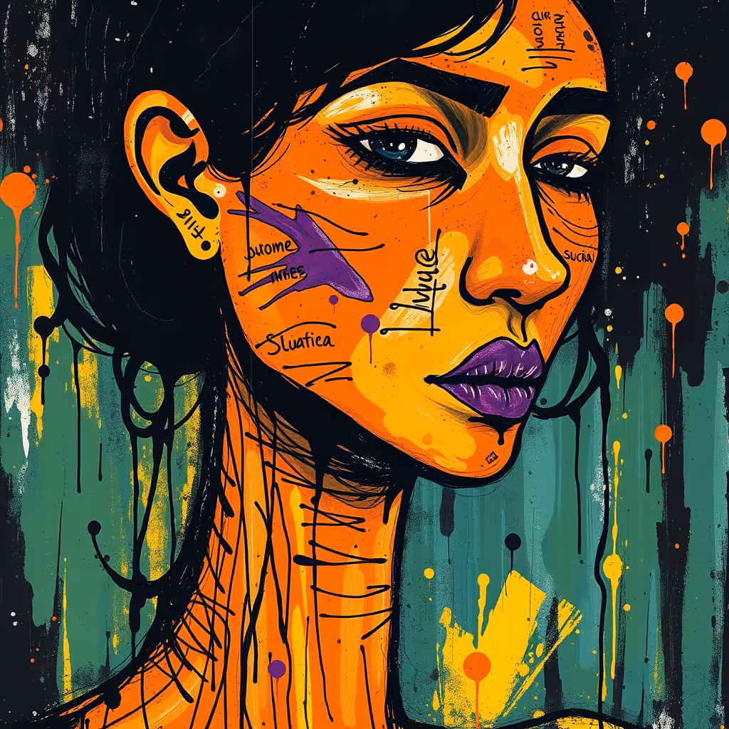 Long Neck - Purple lips