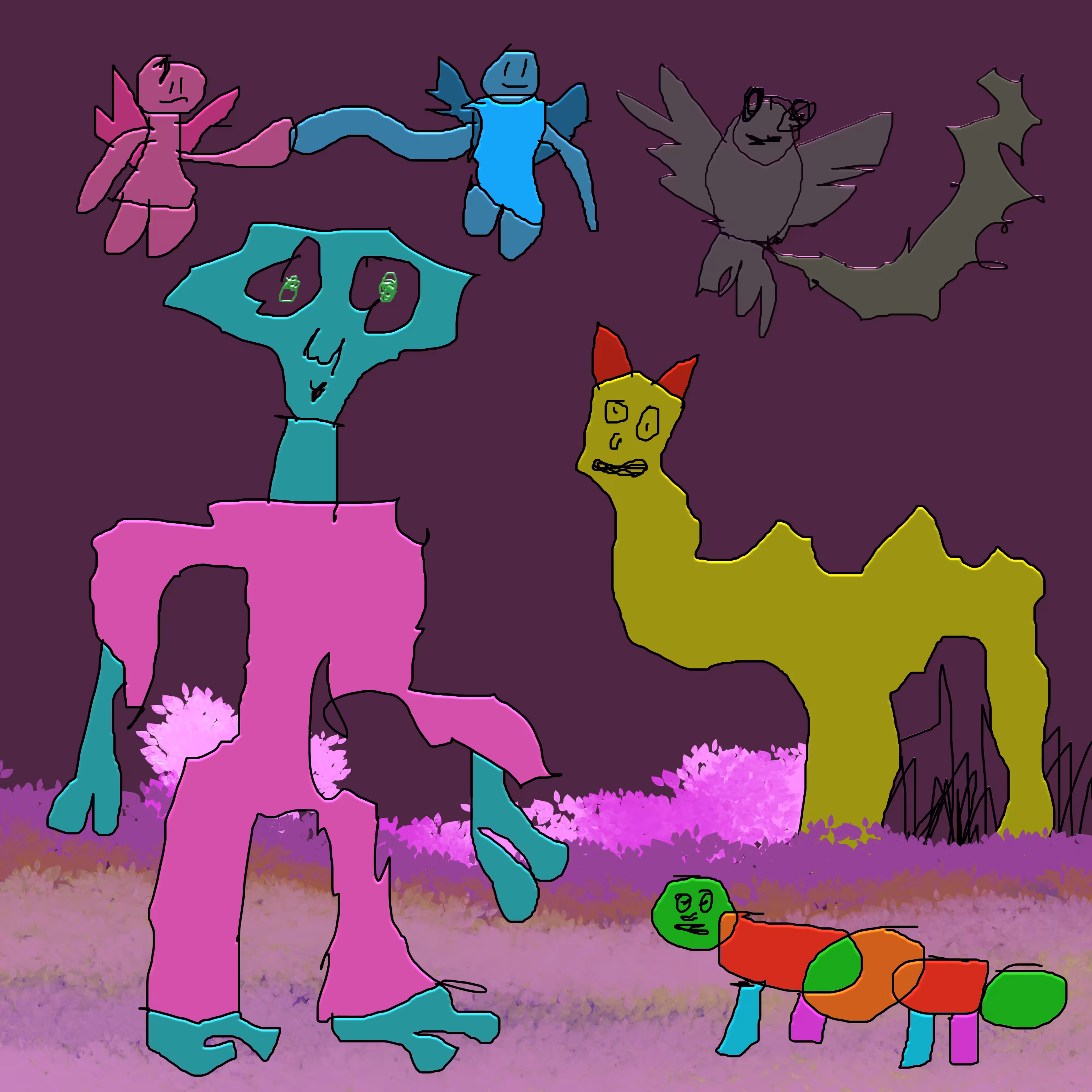 Rombert Moseys Through A Candy Colored Creature Area