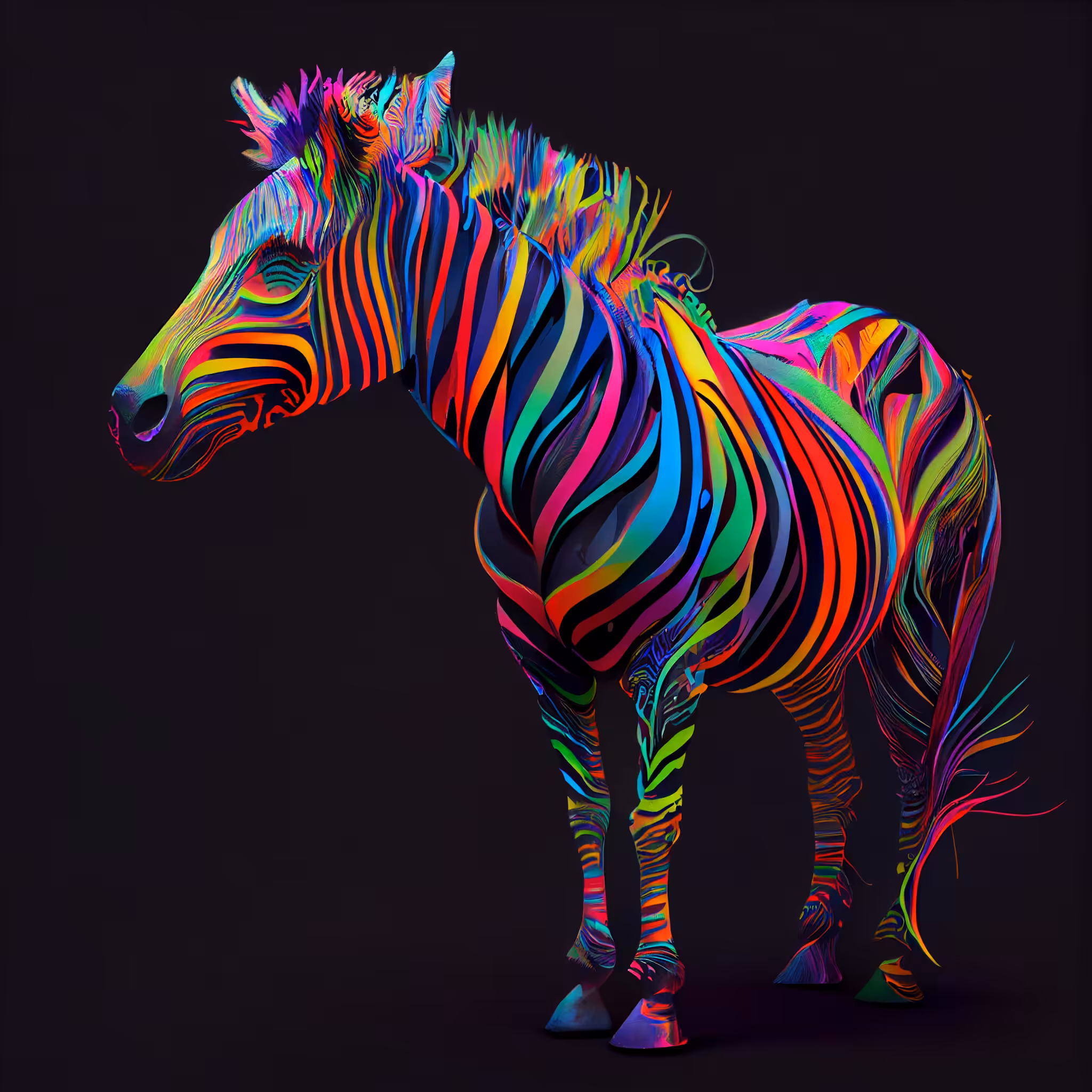 Psychedelic zebra