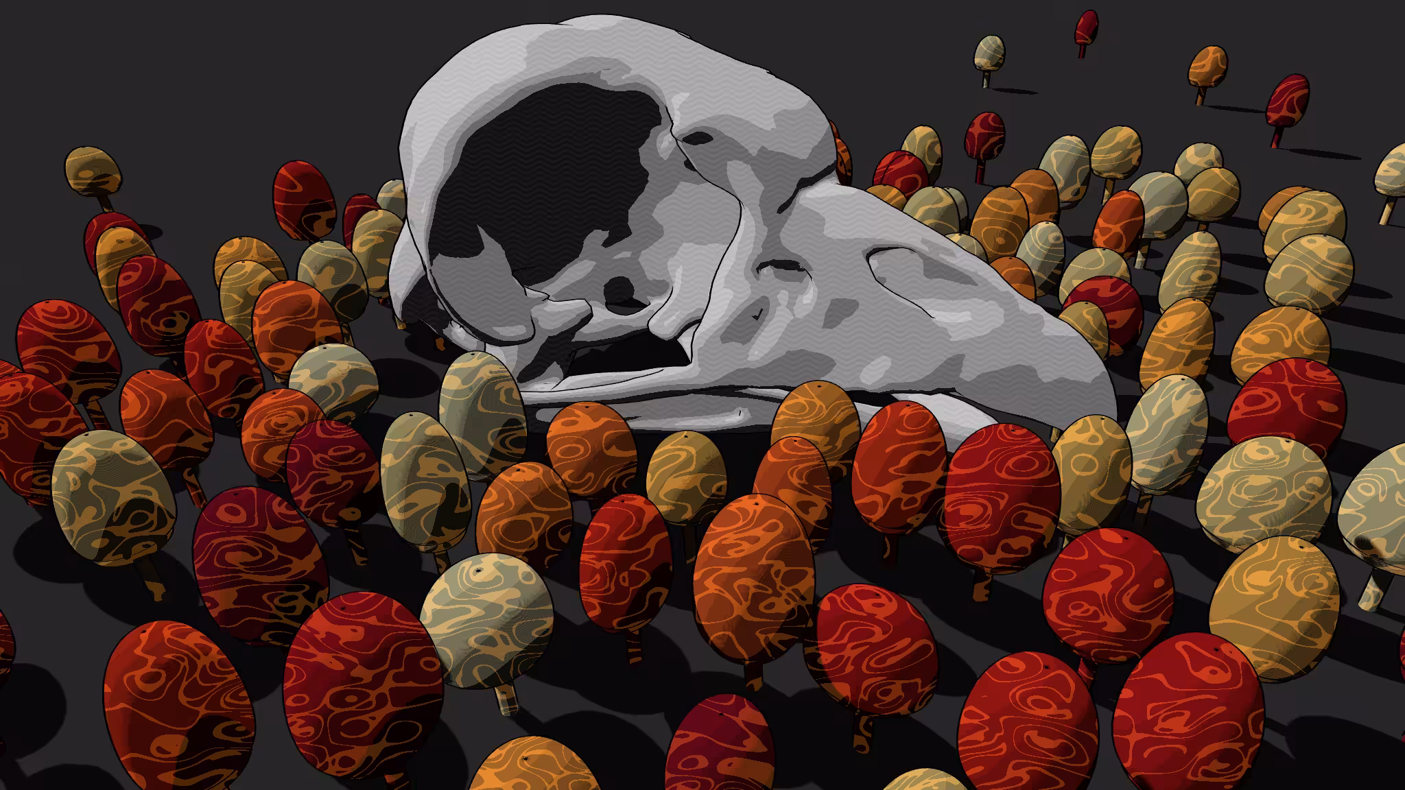 Mushrooms and Skulls #2