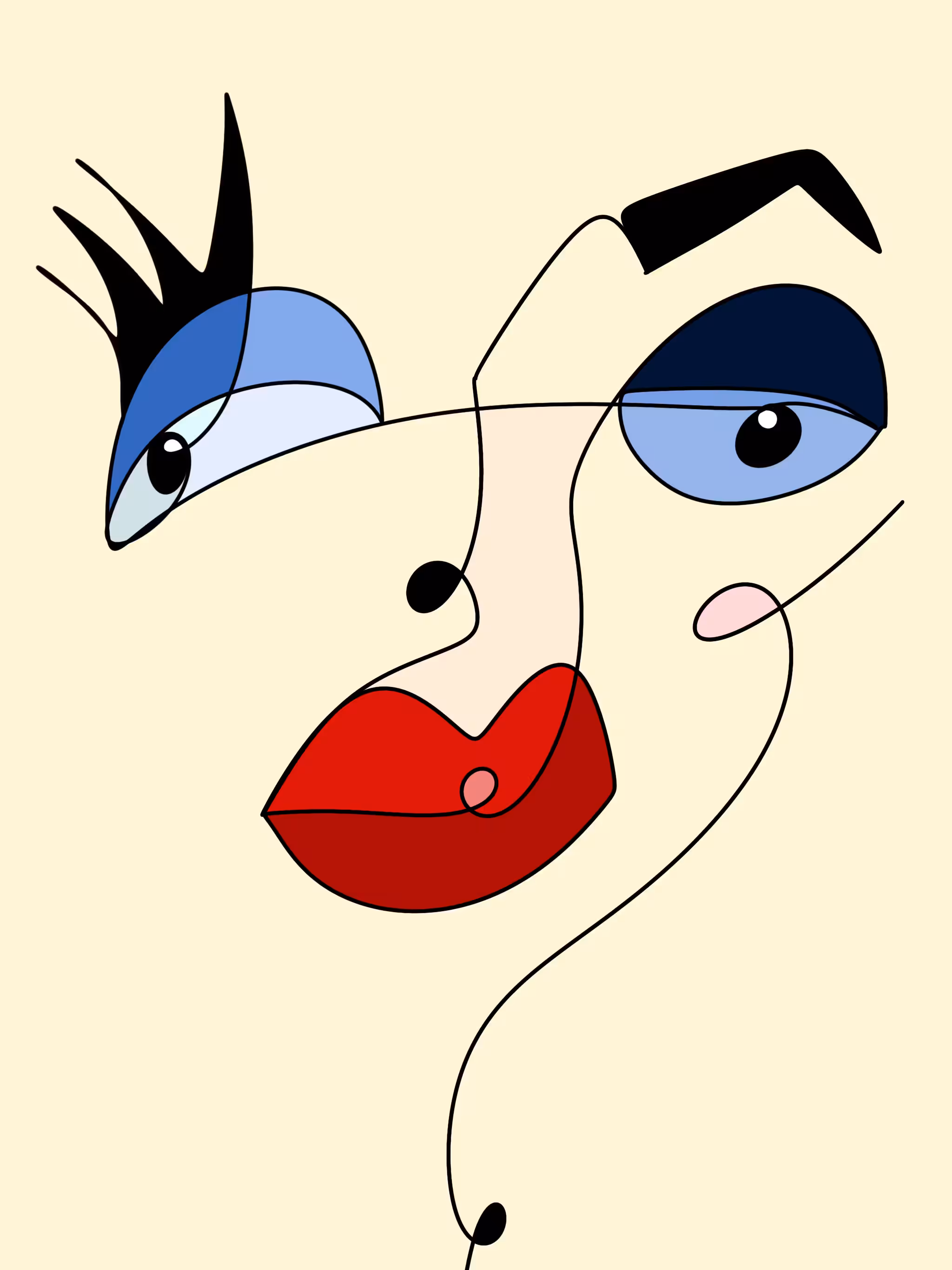 Minimalistic Faces - Face Of Arts: Minimalistic Face 016 - Face Of Arts