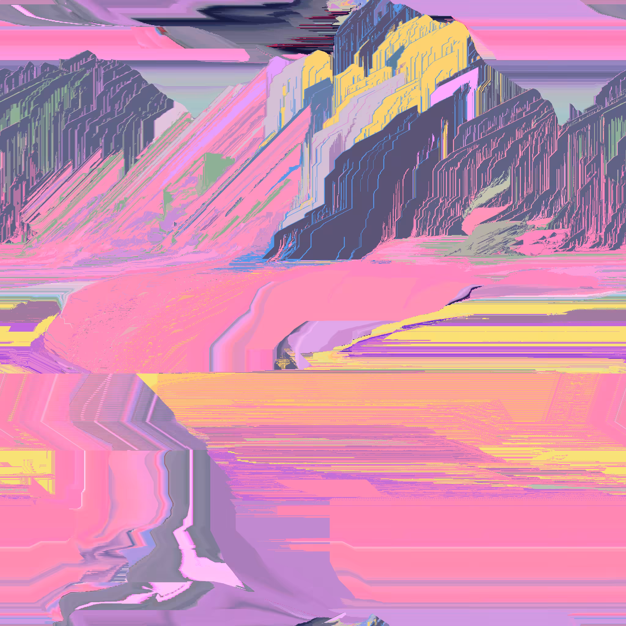 Chromesthesia 211016b (or Digital Landscape Painting of Mountains and a Lake)