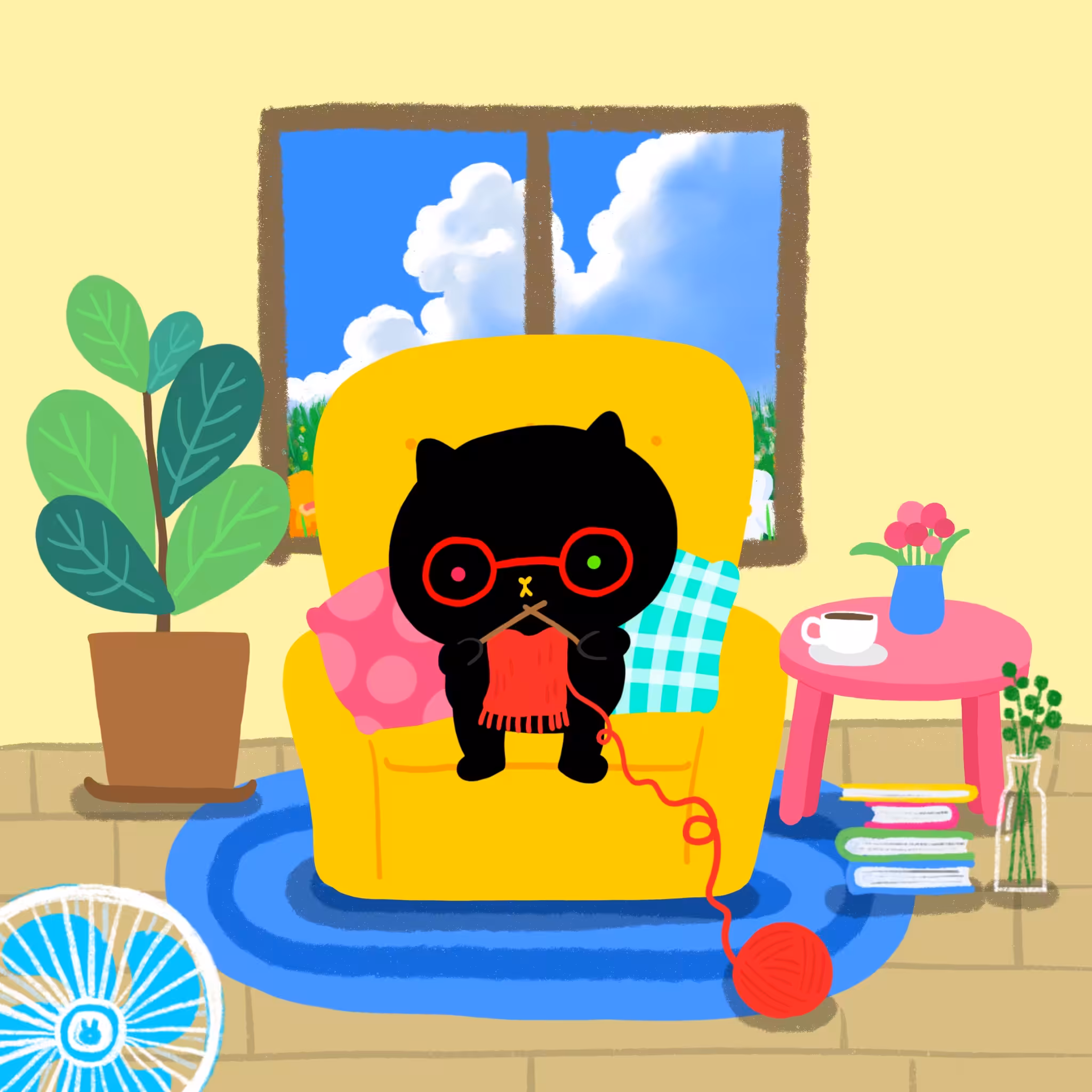 Rodeo posts: Knitting 🧶 Cat