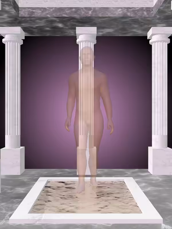HeavenComputer: The Fading Receding Metallic Brick Man #6945
