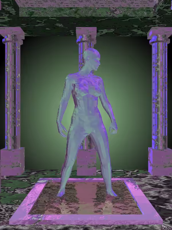HeavenComputer: The Fragmented Shooter Bright Purple Woman #3075
