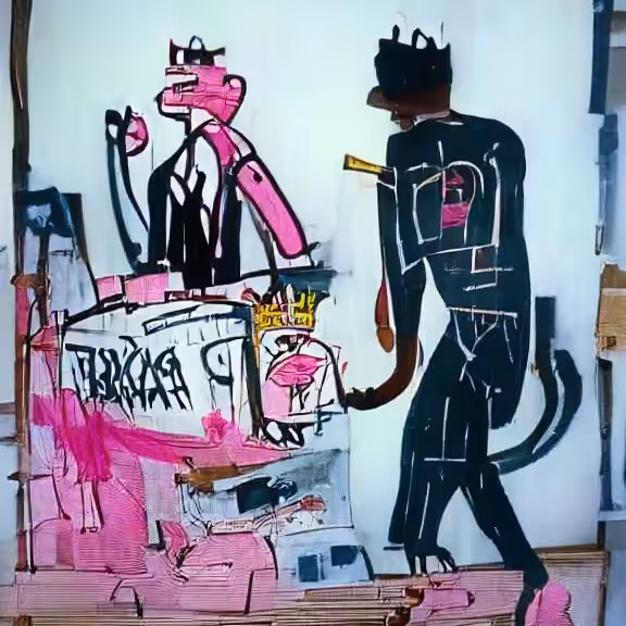 Basquiat painting Pink Panther again #3