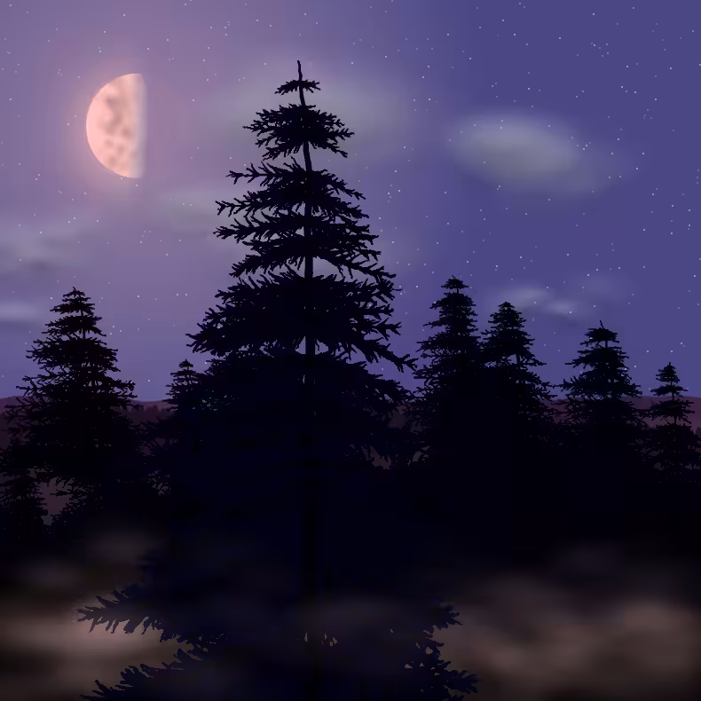 Moonlit Mountains #34
