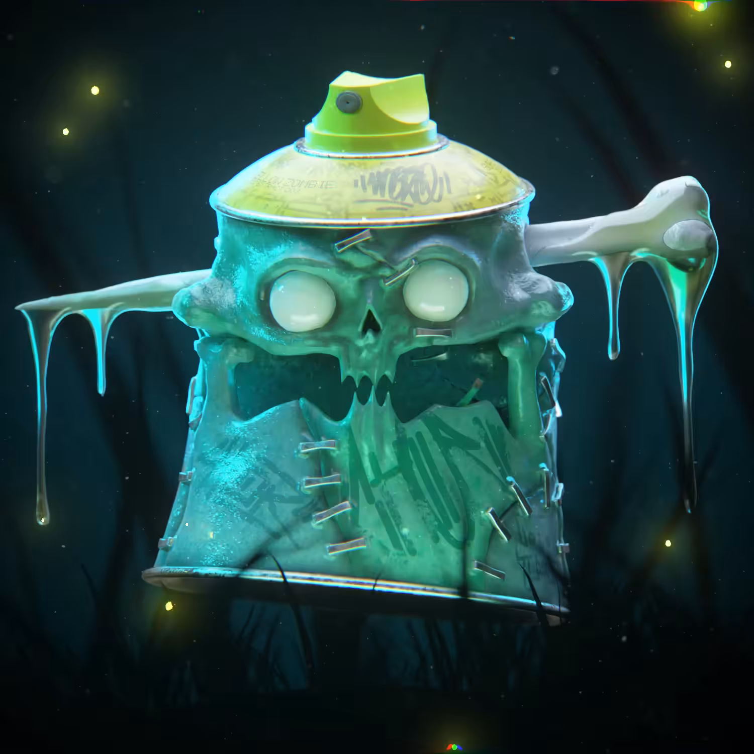 Zombie SkullCans #003