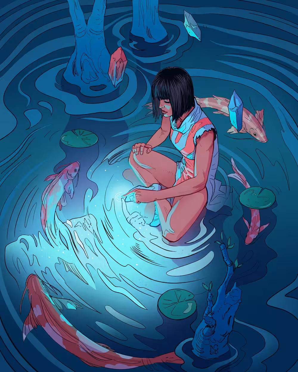 The infinity in the water