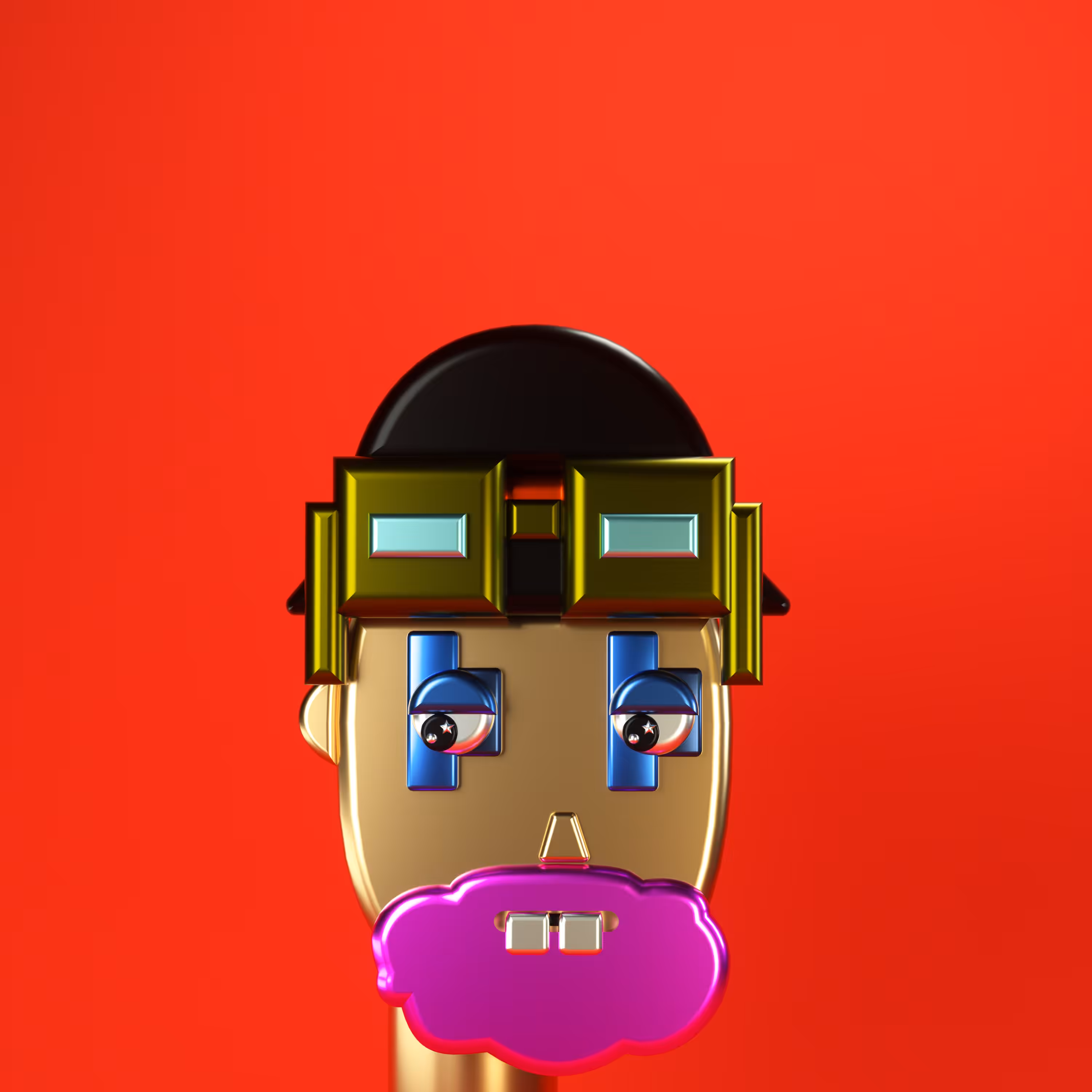 3D Chrome Punk Babies #030