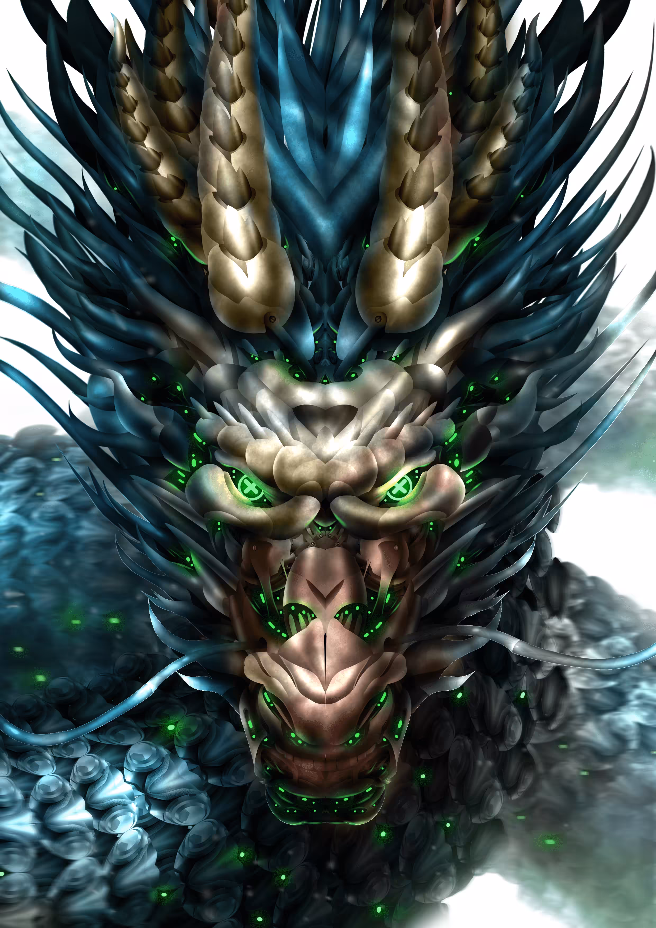 Animales cyborg: CYBORG BLUE DRAGON #049 (RARE)
