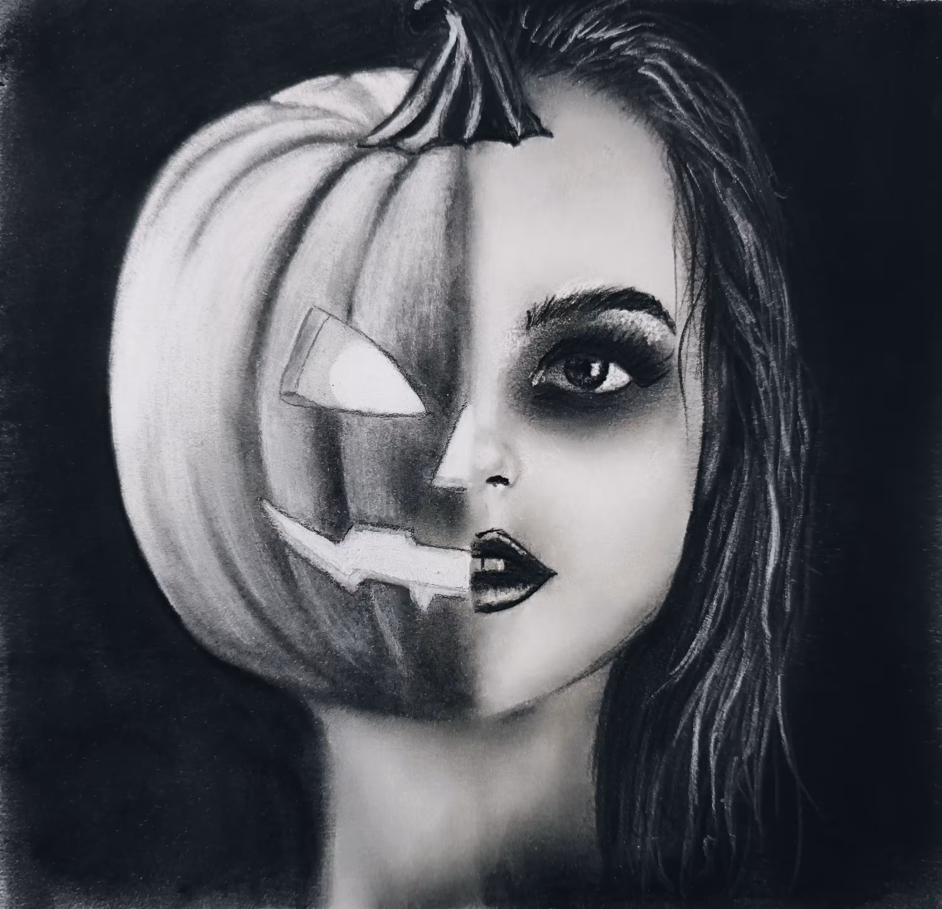 black and white: halloween