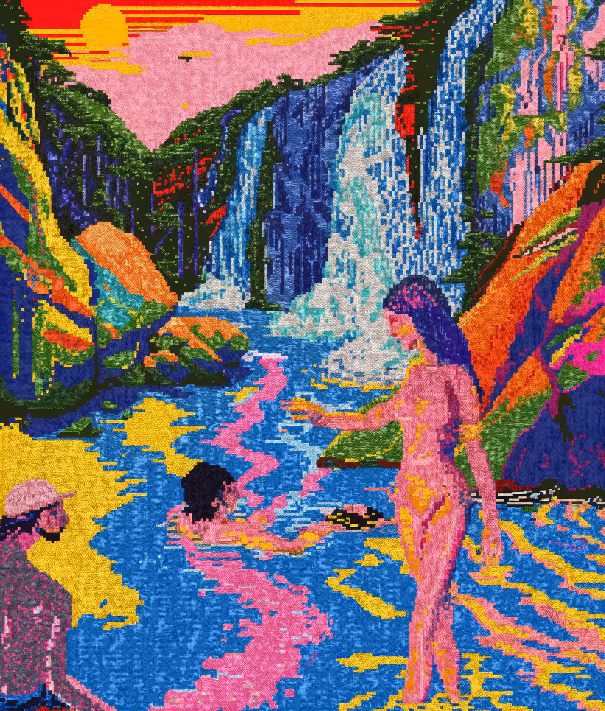 First time skinny dipping?