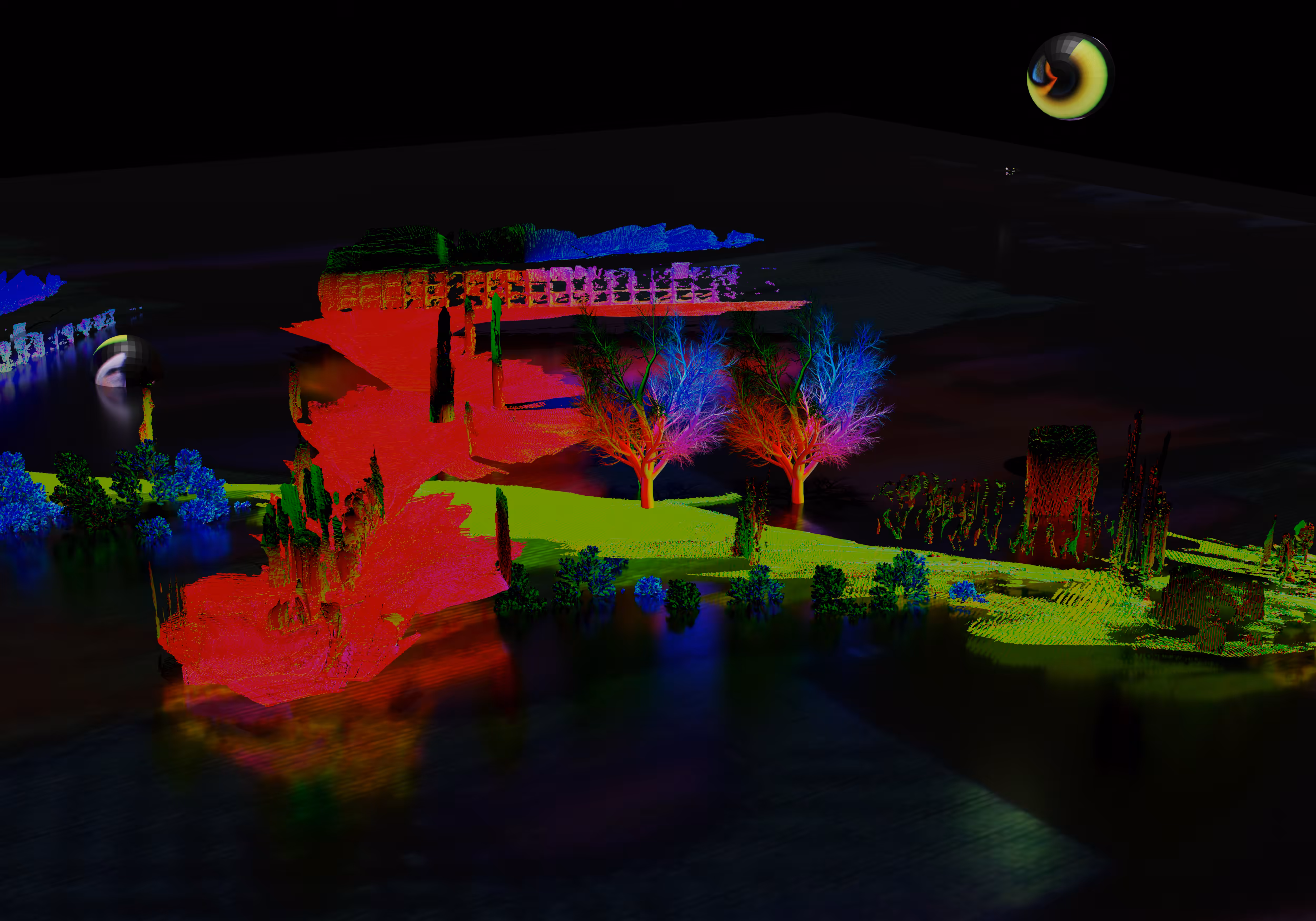 Future Farmland at Night, From Above