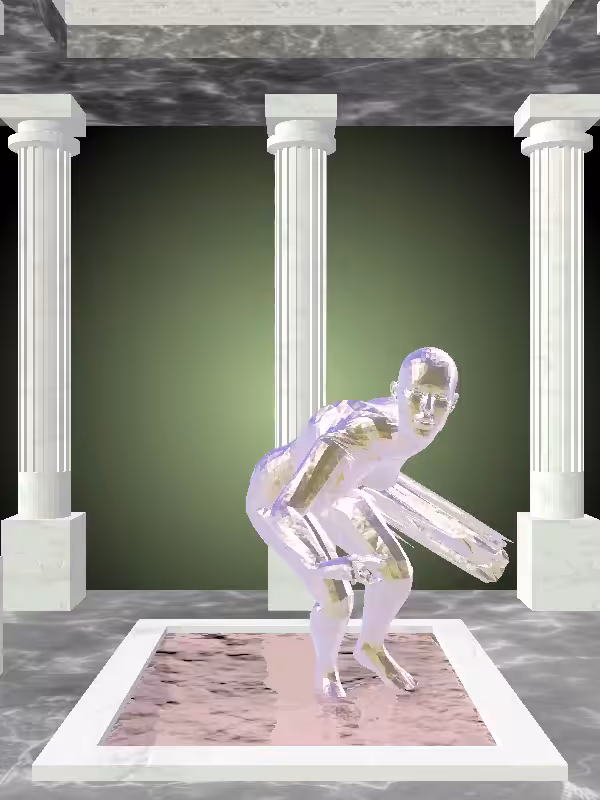 HeavenComputer: The Fragmented Sneaky Shimmery Violet Garden Woman #2188