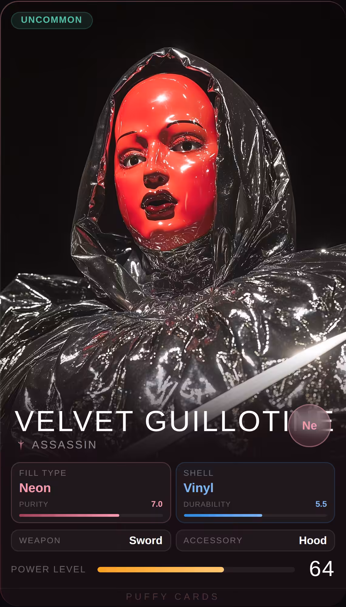 Puffy Cards: Velvet Guillotine