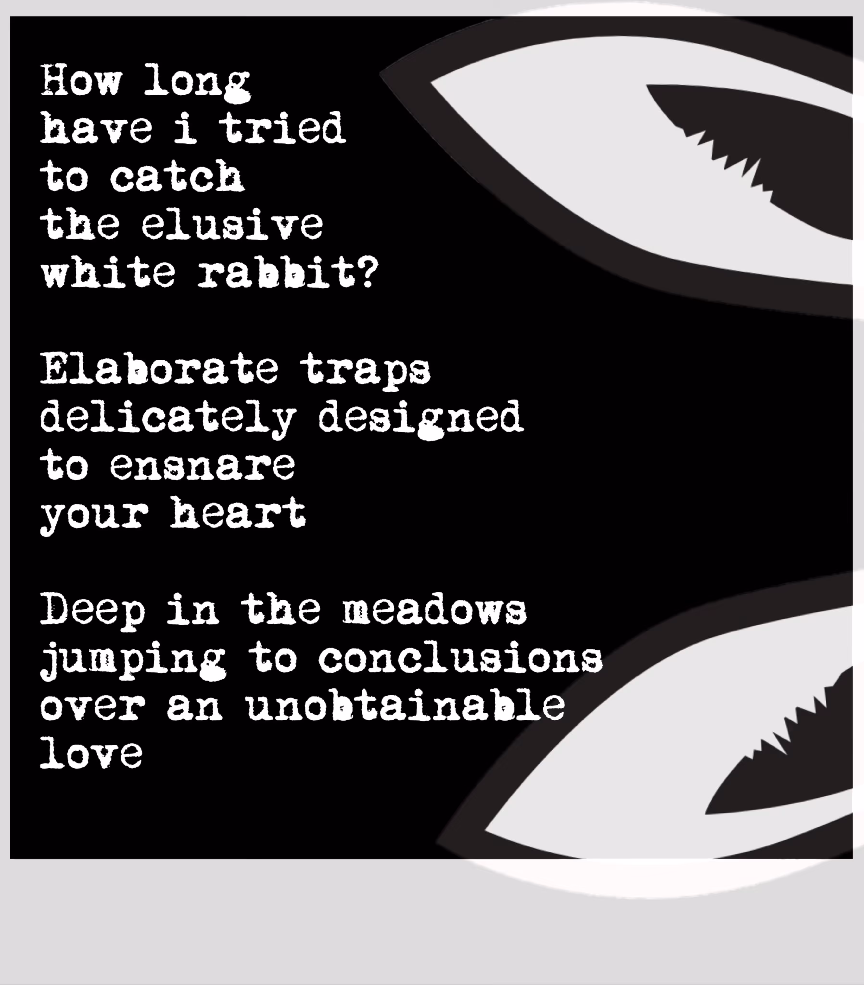 Catch the Elusive White Rabbit (poem)