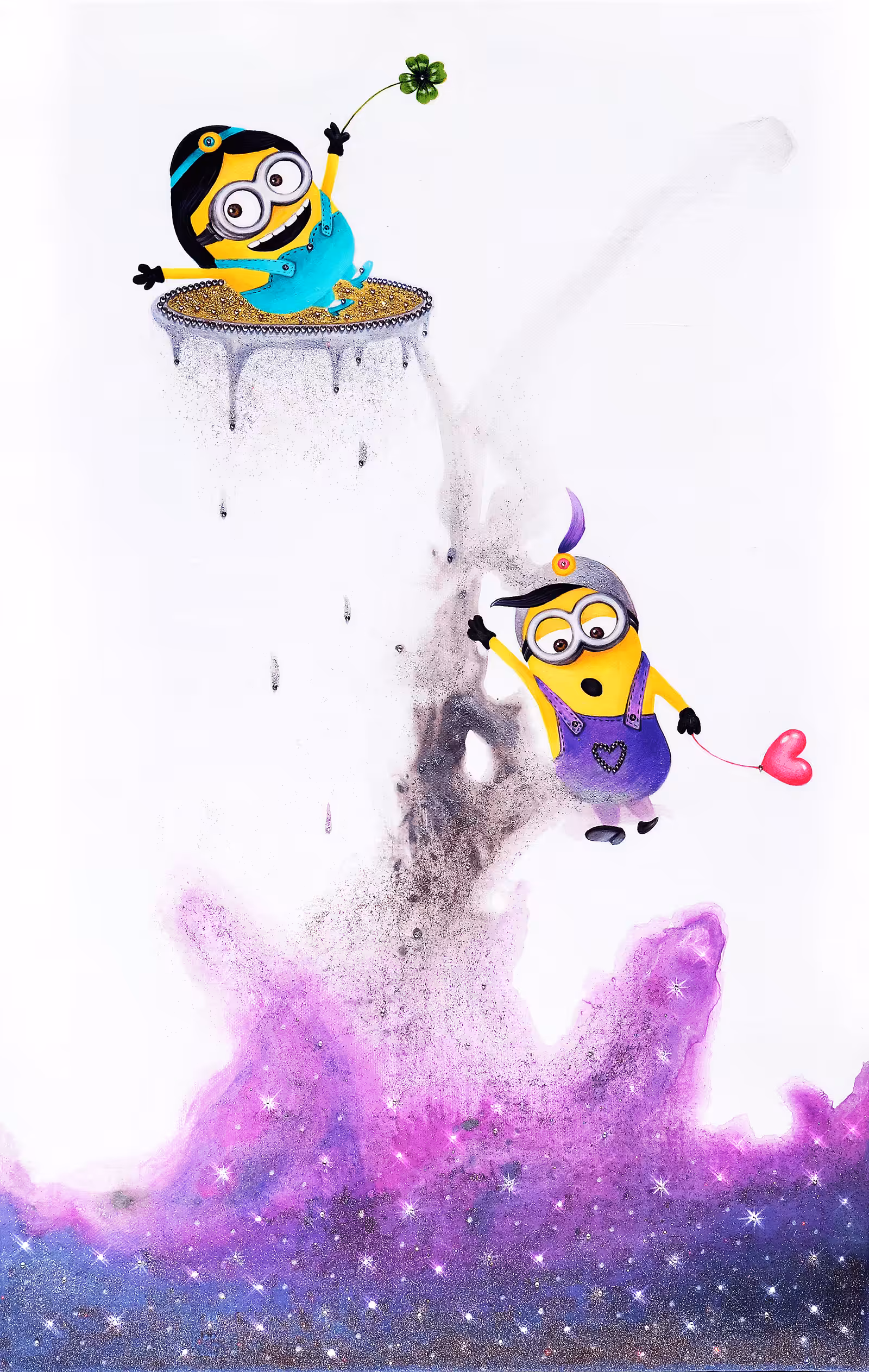 Yellow sausage dolls in adrenaline. (Jenny and Genie)