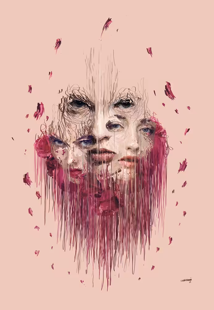 Mujer y Flores