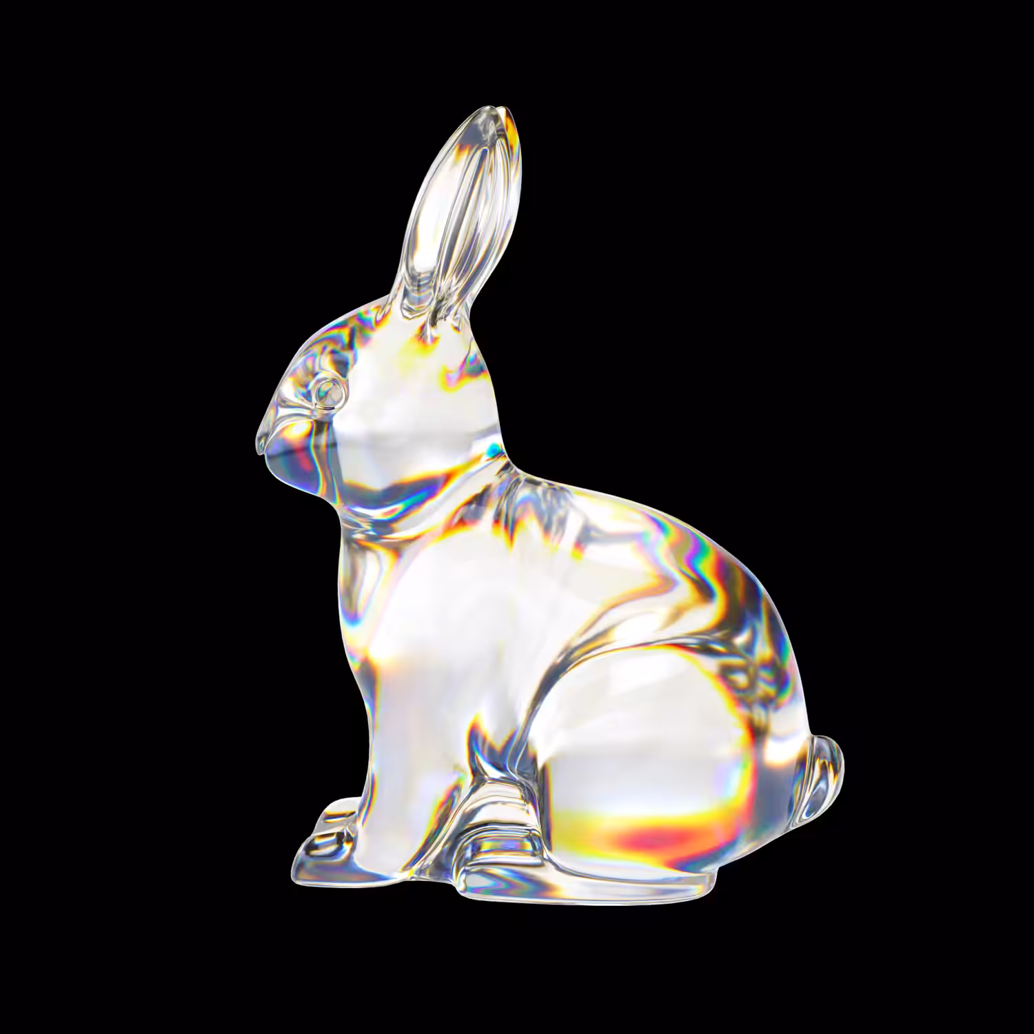 Glass Easter Bunny