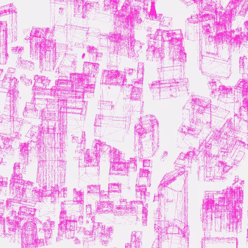 Algorithmic Drawing: Minato City Tokyo #38