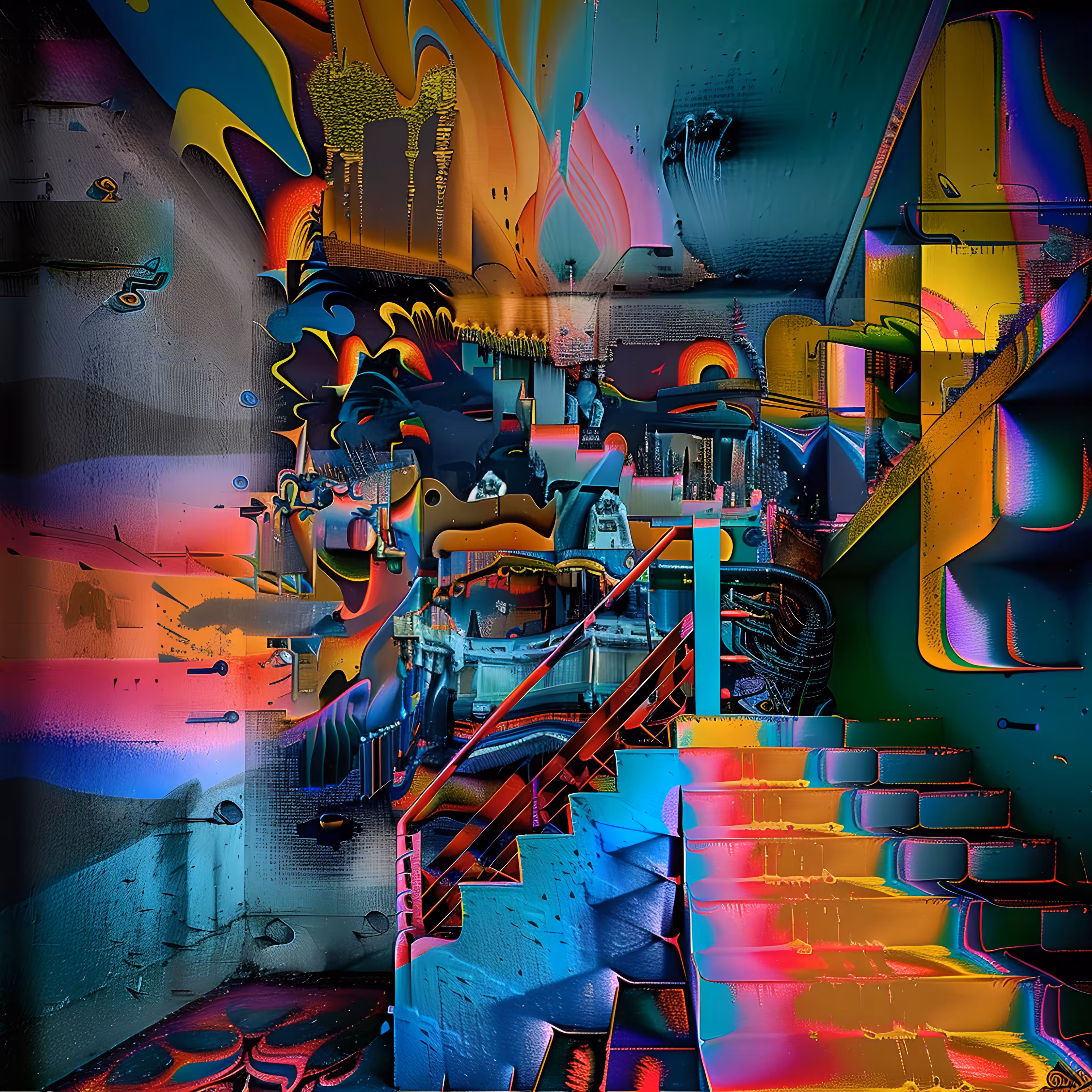 Chaos in Aqua Blue
