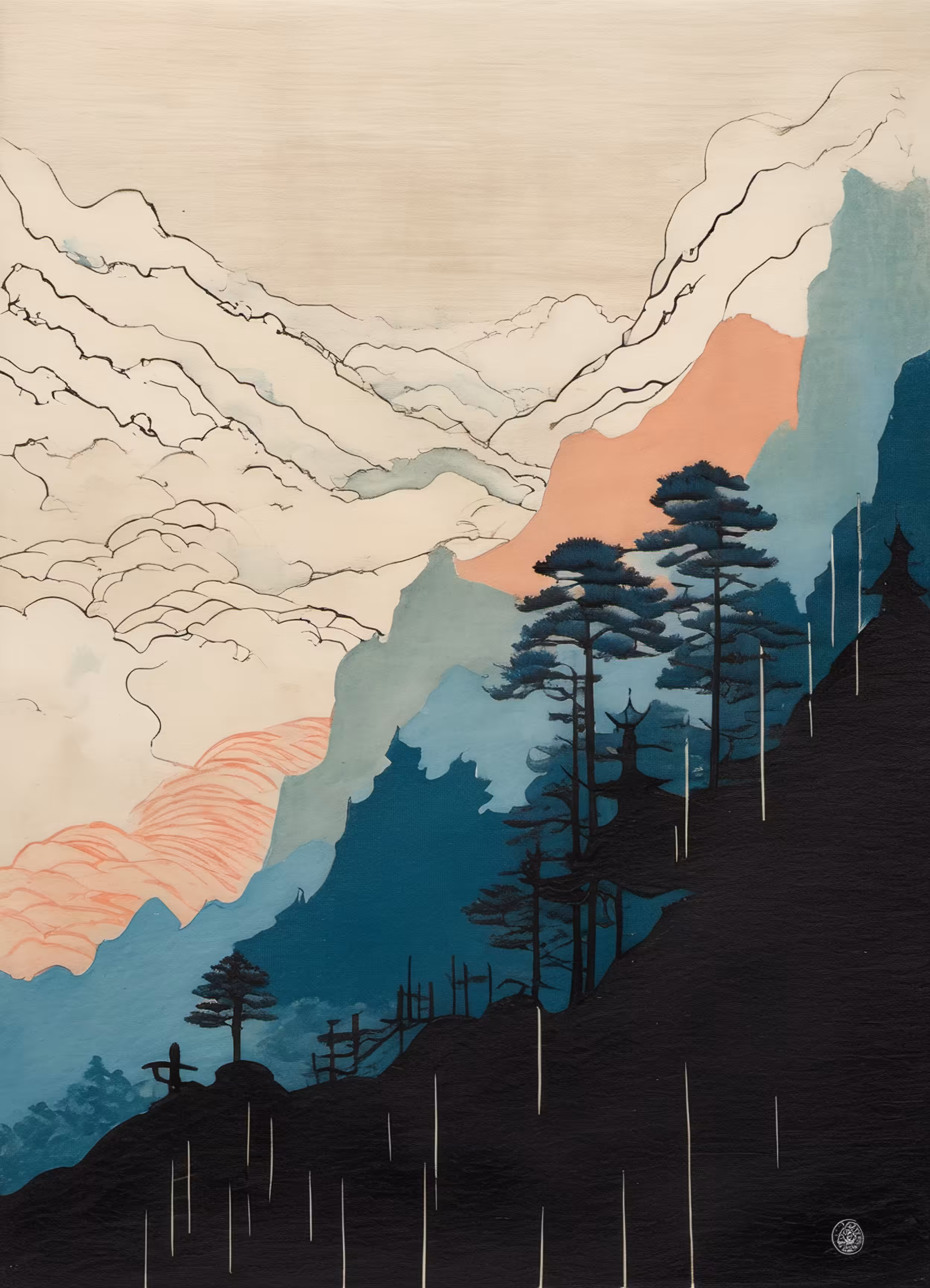 Woodblock Pixels #13