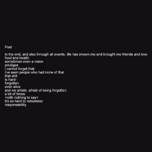 Poet

in the end, an...