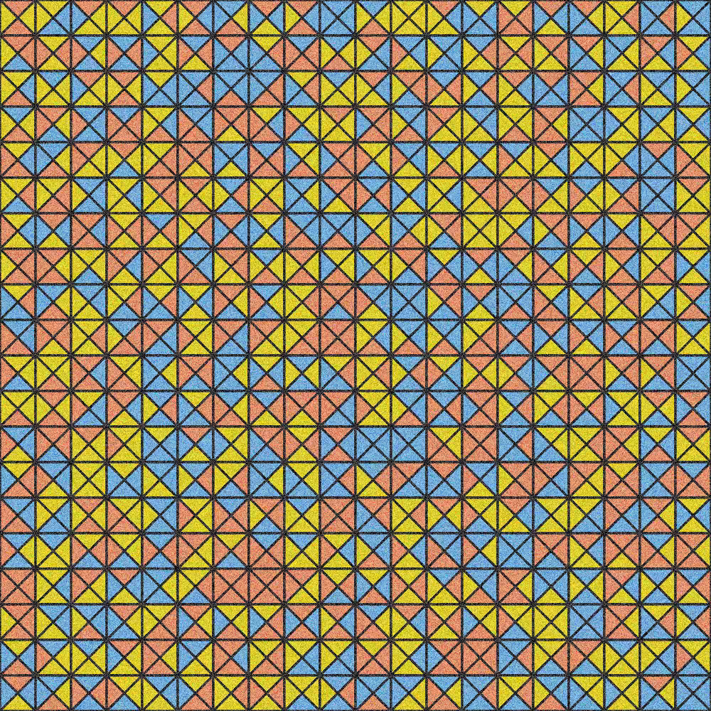 Modern Mosaic of Triangles #1
