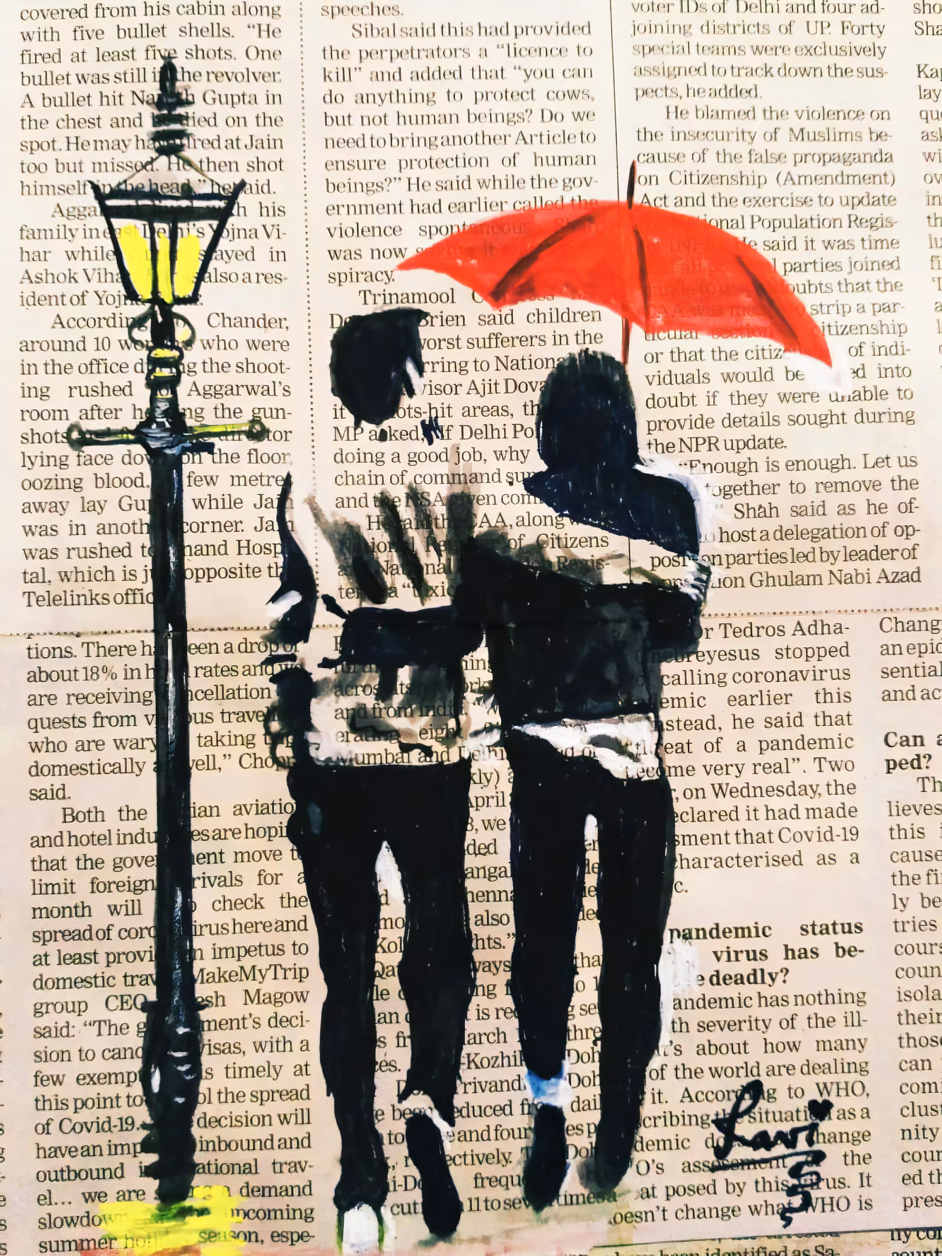 LOVERS<3 ( NEWSPAPER ART )