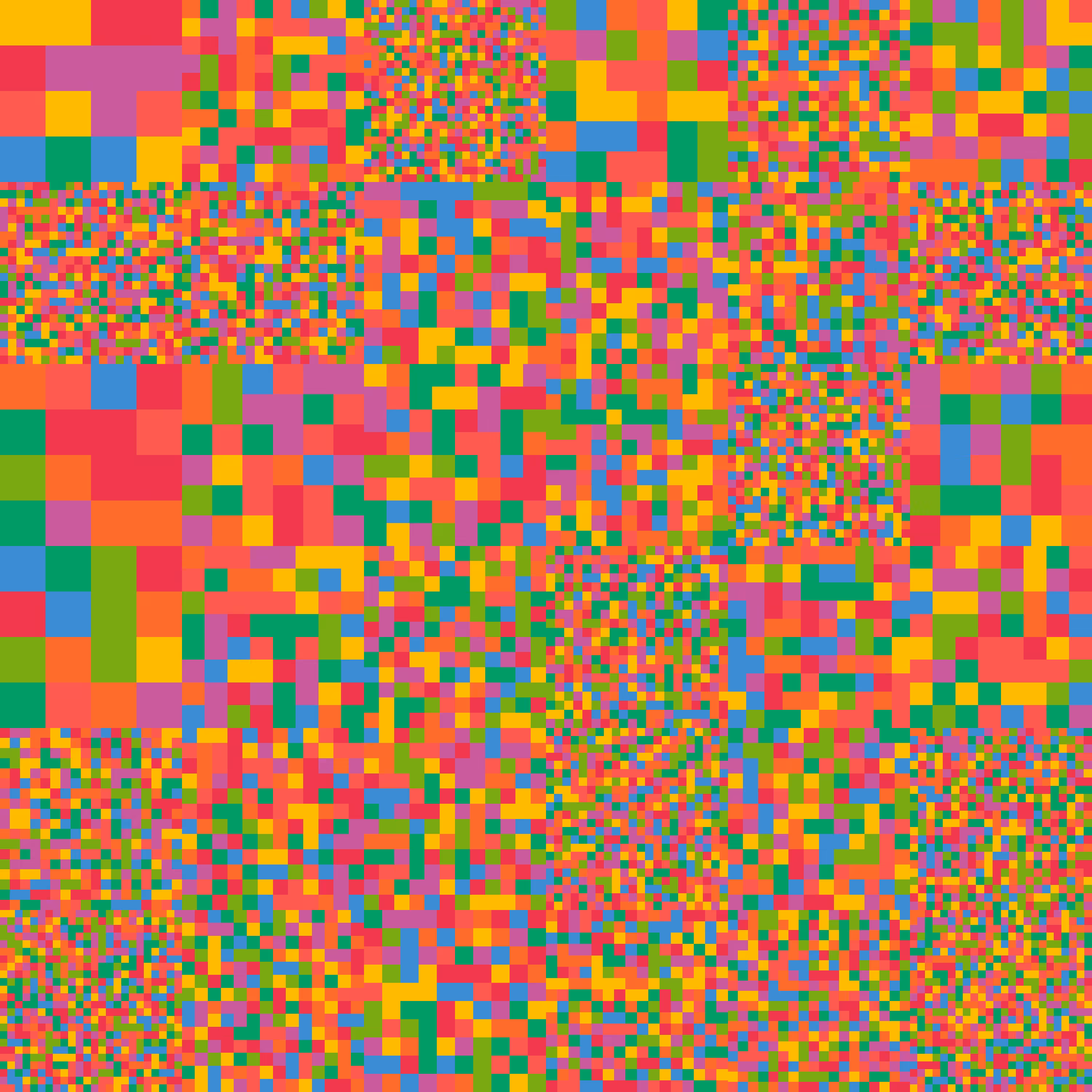 Eight colors in even divisions 2