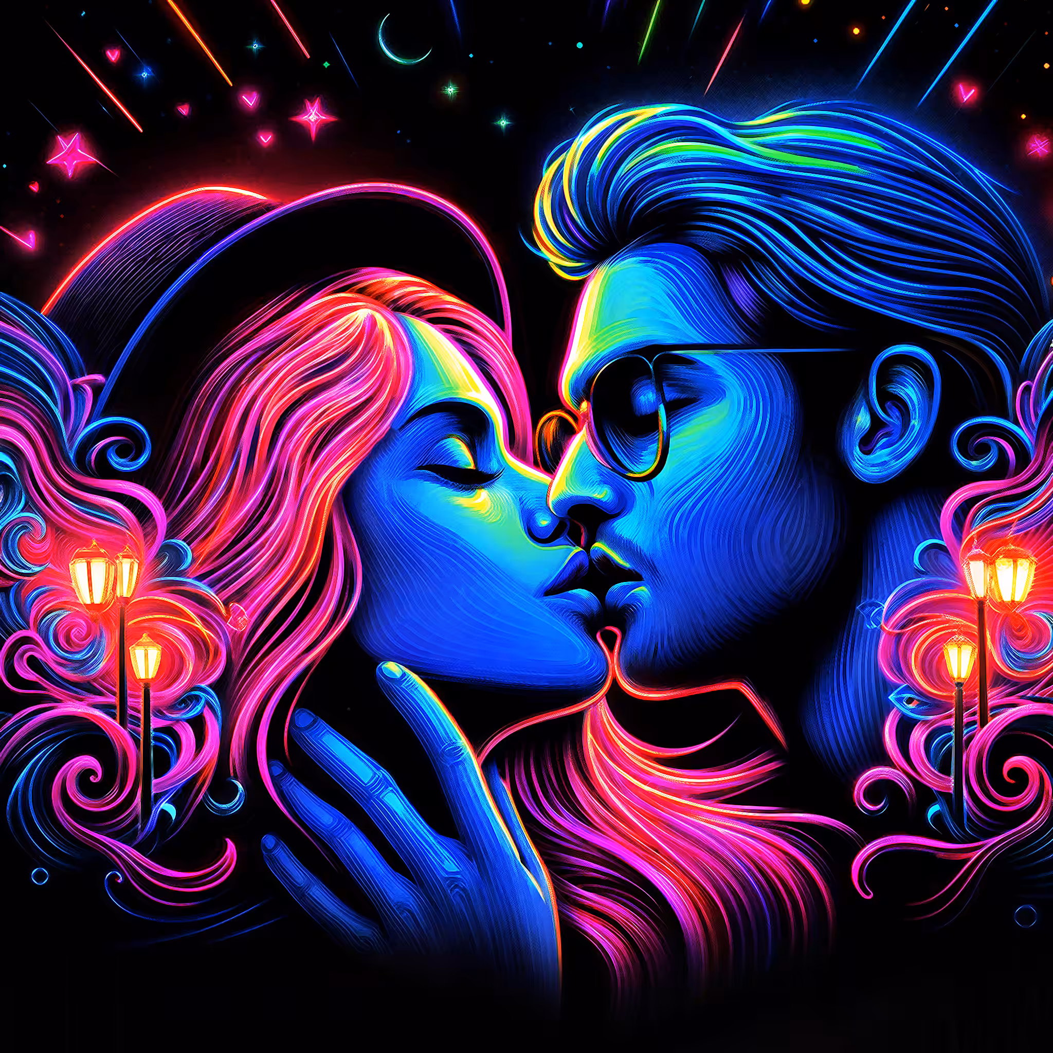 "A shining night of love"