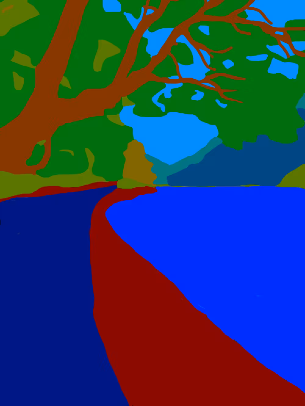 DIGITAL PAINTING: Sur les bords du Lac Des Ferrants 