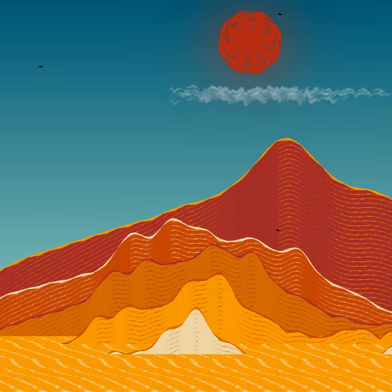 Painted Mountain Sunset #37